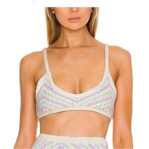 For Love And Lemons Corinna Pastel Knit Bralette